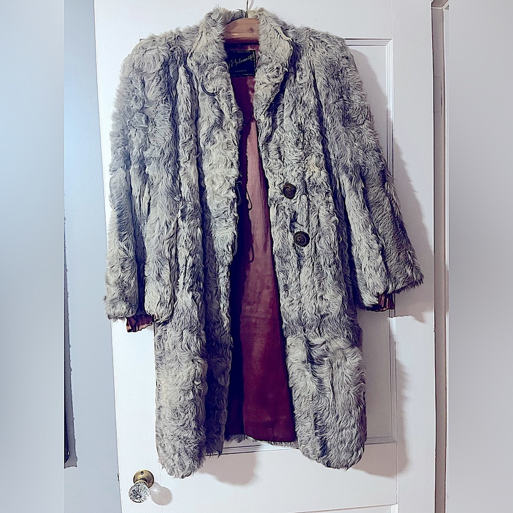 Vintage broadtail lamb fur coat